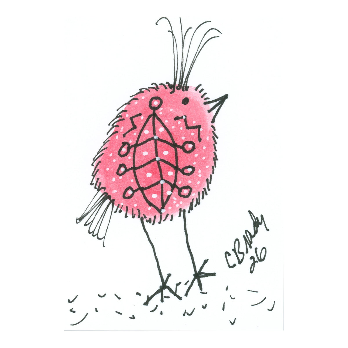 Tiny Perch Original - TPS-183 - Rosebud - 1 of 1 Original Art
