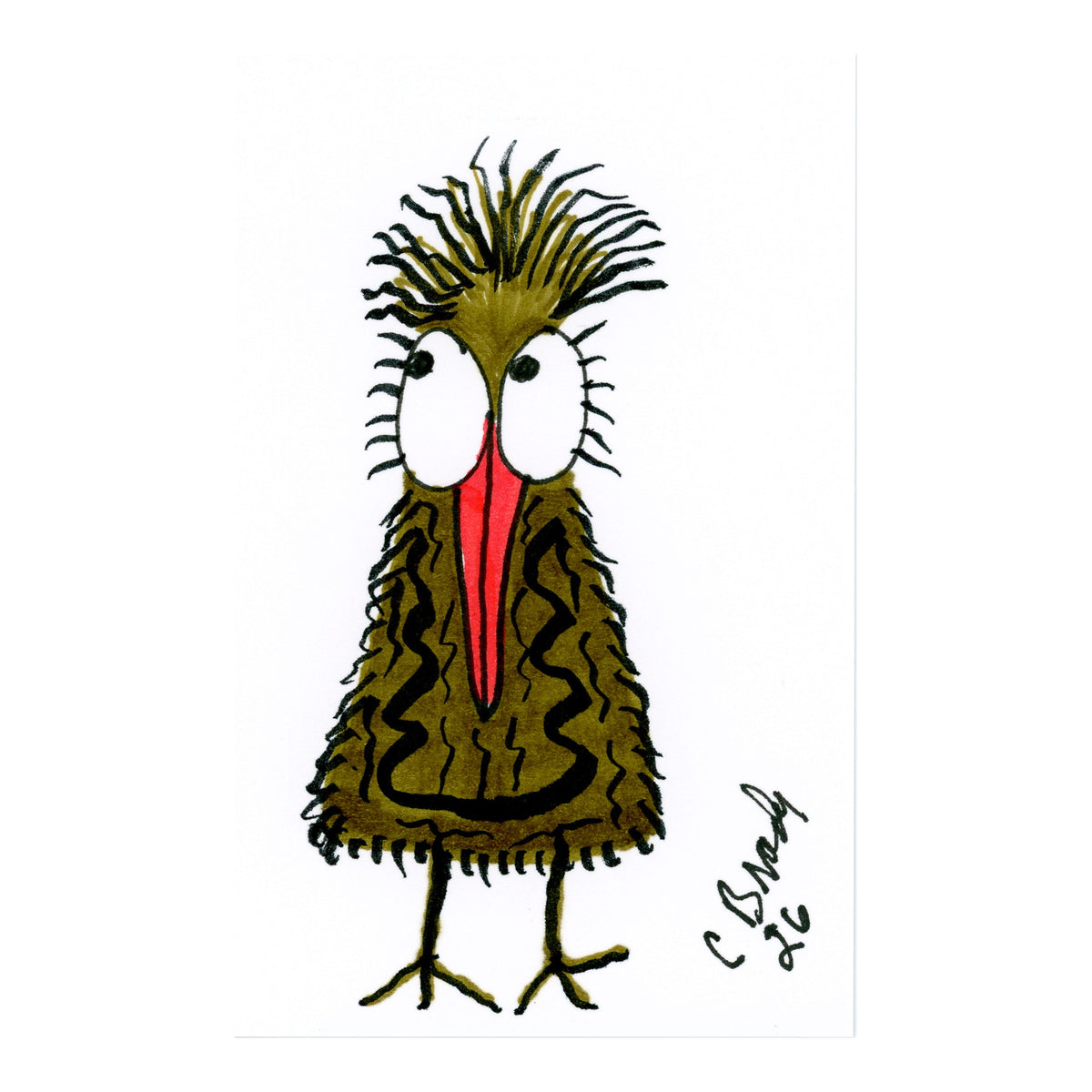 Tiny Perch Original - TPS-197 - Olive Oliver - 1 of 1 Original Art