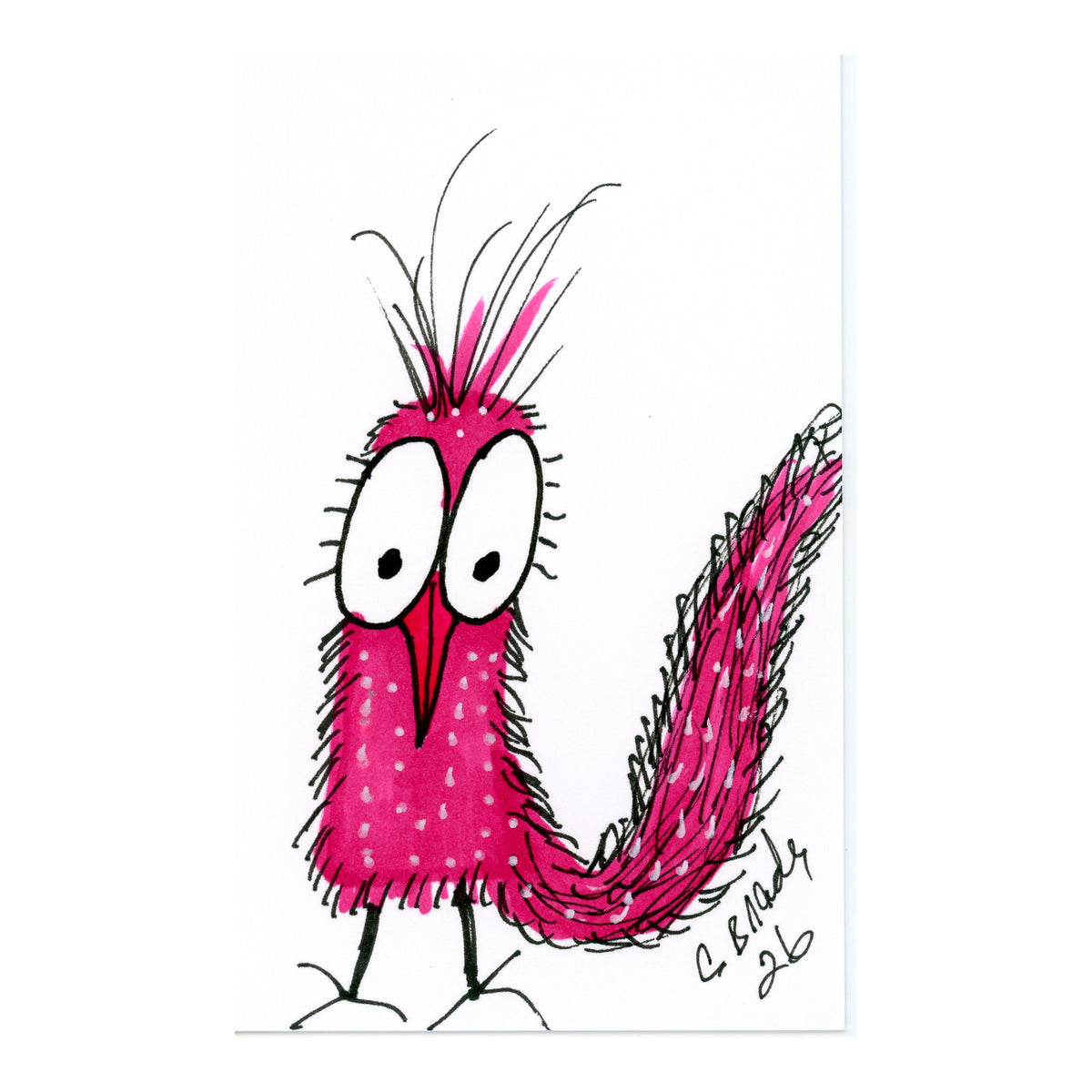 Tiny Perch Original - TPS-210 - Magenta Max - 1 of 1 Original Art