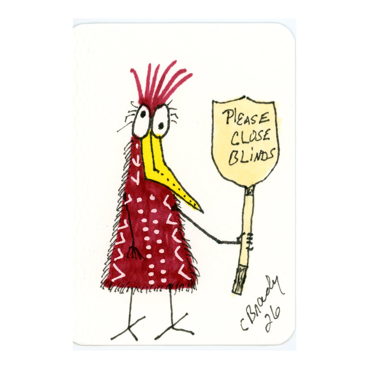 Tiny Perch Original - TPS-215 - Close The Blinds - 1 of 1 Original Art