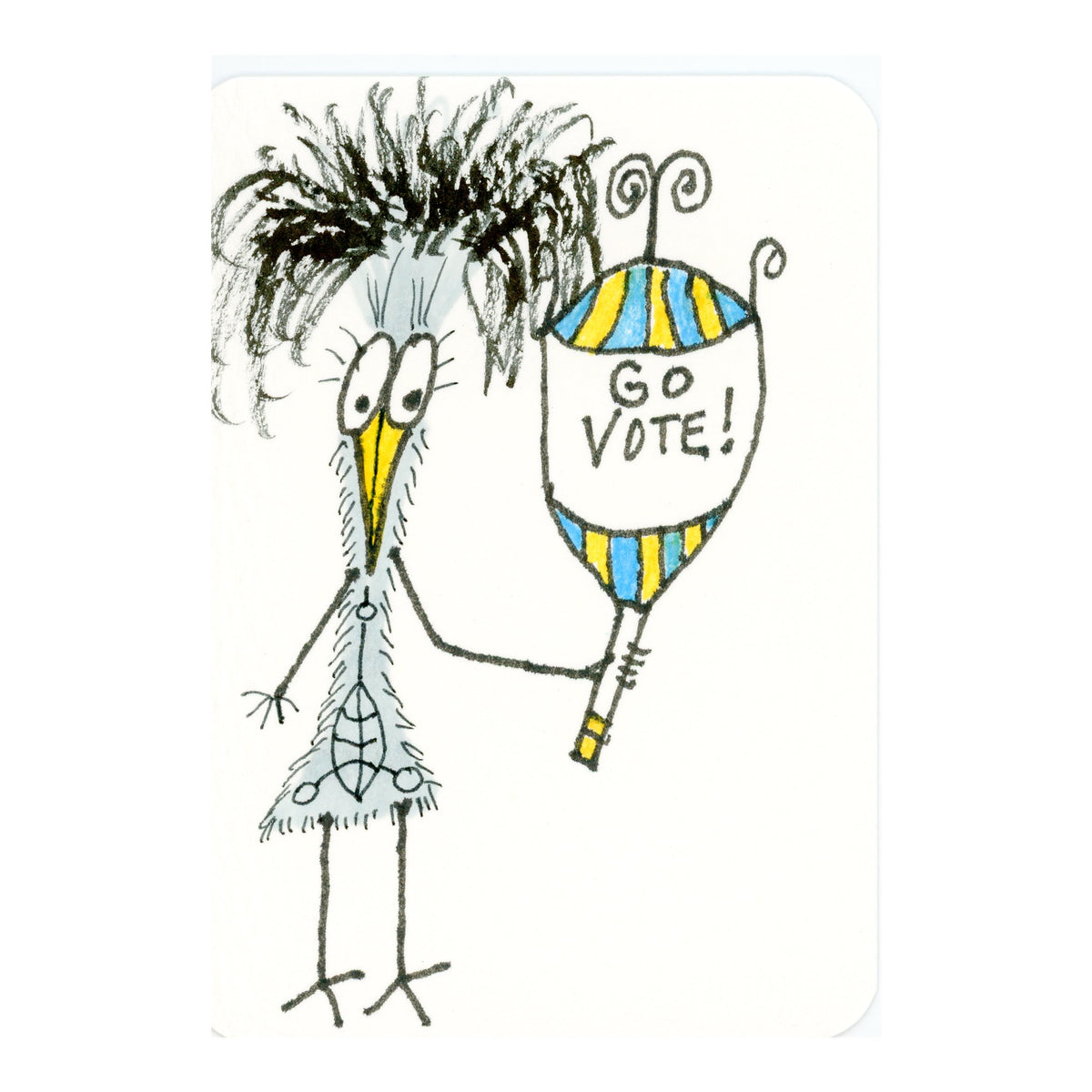 Tiny Perch Original -TPS-234 Polly Ticks - 1 of 1 Original Art