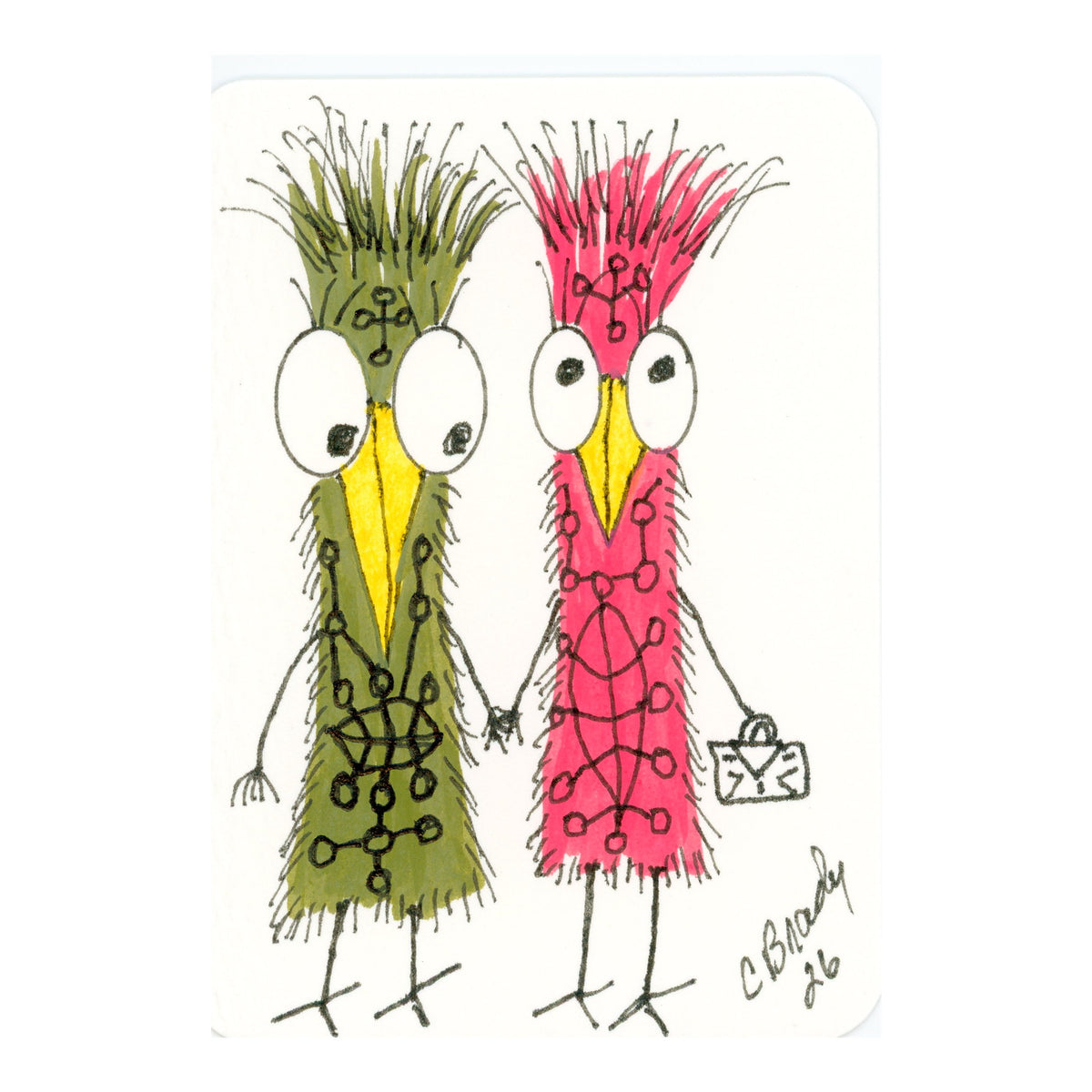 Tiny Perch Original -TPS-238 The Newlybirds - 1 of 1 Original Art