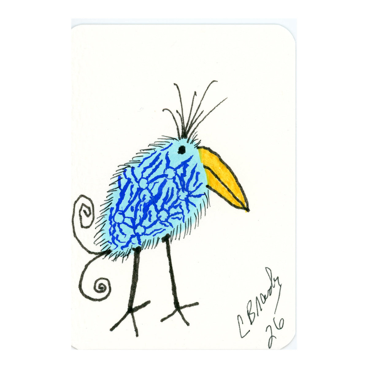 Tiny Perch Original -TPS-263 Blueberry Twist- 1 of 1 Original Art