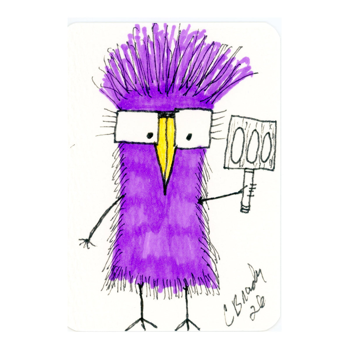Tiny Perch Original -TPS-271 King Cook — Purple Reign- 1 of 1 Original Art