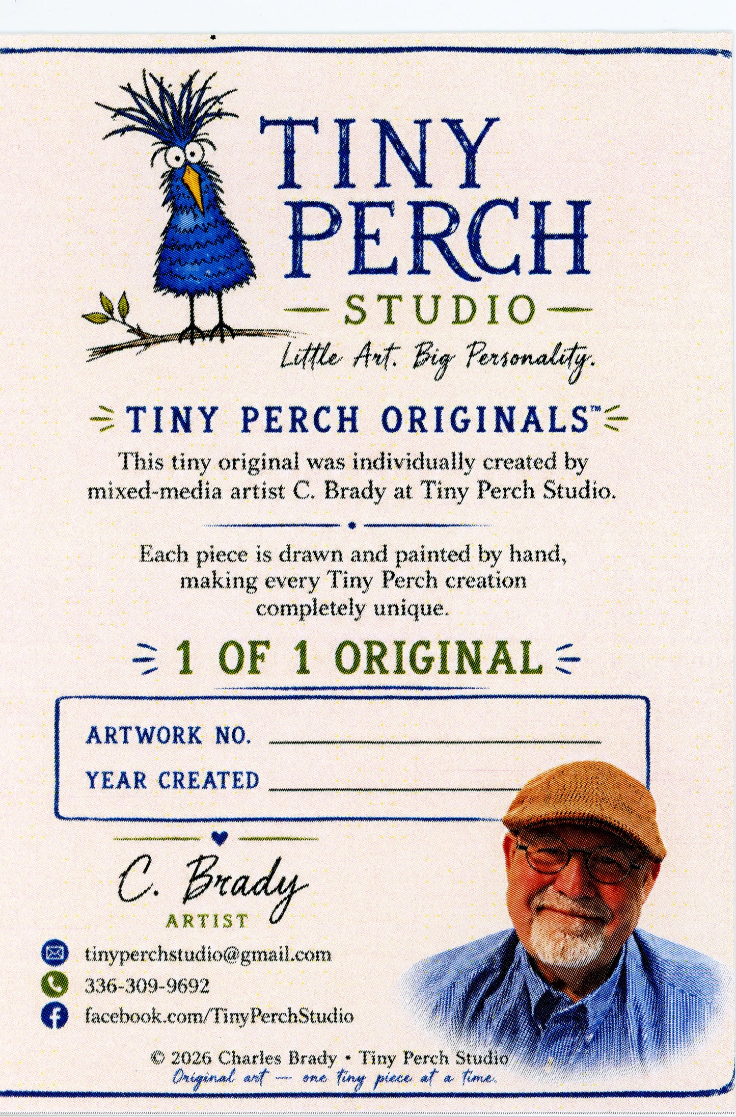 Tiny Perch Original - TPS118-Phyllis - 1 of 1 Original Art