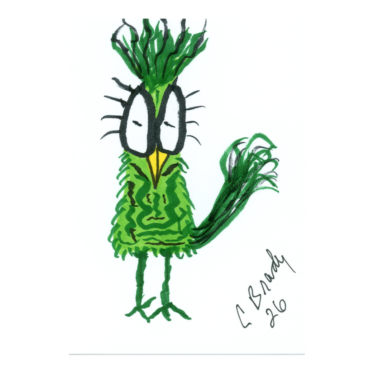 Tiny Perch Original - TPS-166 - Green Bean Gene - 1 of 1 Original Art