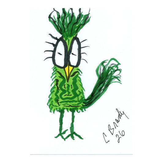 Tiny Perch Original - TPS-166 - Green Bean Gene - 1 of 1 Original Art