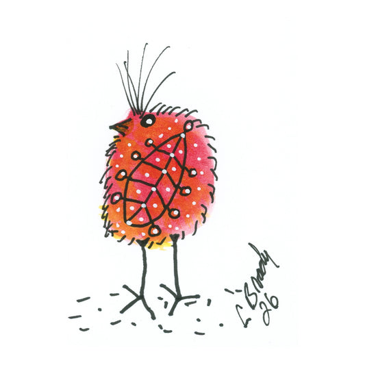 Tiny Perch Original - TPS-178 - Ruby Dot - 1 of 1 Original Art