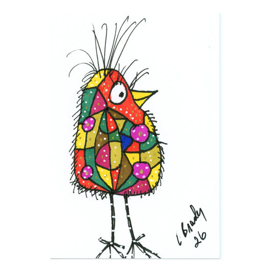 Tiny Perch Original - TPS-186 - Stained Glass Stella - 1 of 1 Original Art
