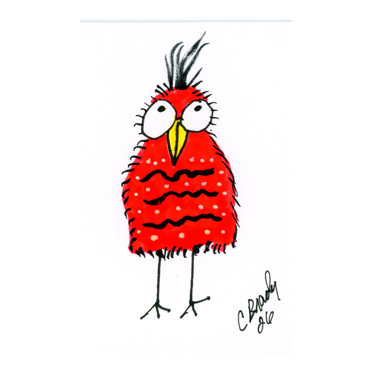 Tiny Perch Original - TPS-194 - Red Rover - 1 of 1 Original Art