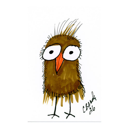 Tiny Perch Original - TPS-206 - Brownie - 1 of 1 Original Art