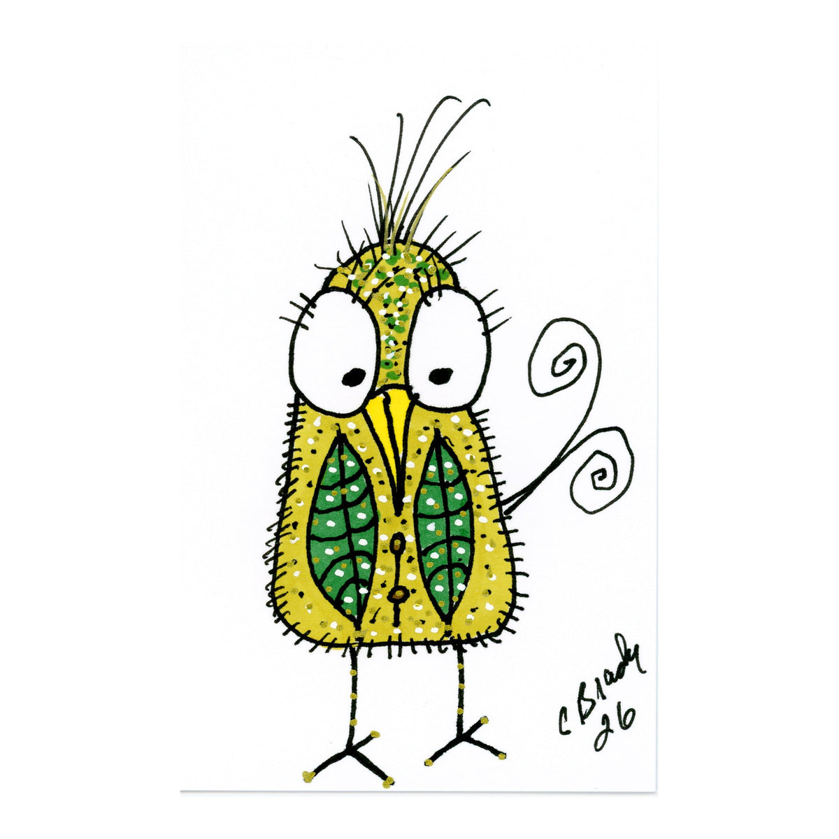 Tiny Perch Original - TPS-211 - Lime Twist - 1 of 1 Original Art