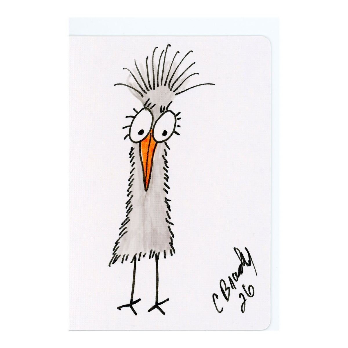 Tiny Perch Original - TPS-216 - Long Tall Gray - 1 of 1 Original Art