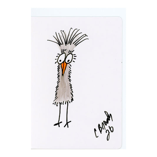 Tiny Perch Original - TPS-217 - Worried Walter - 1 of 1 Original Art