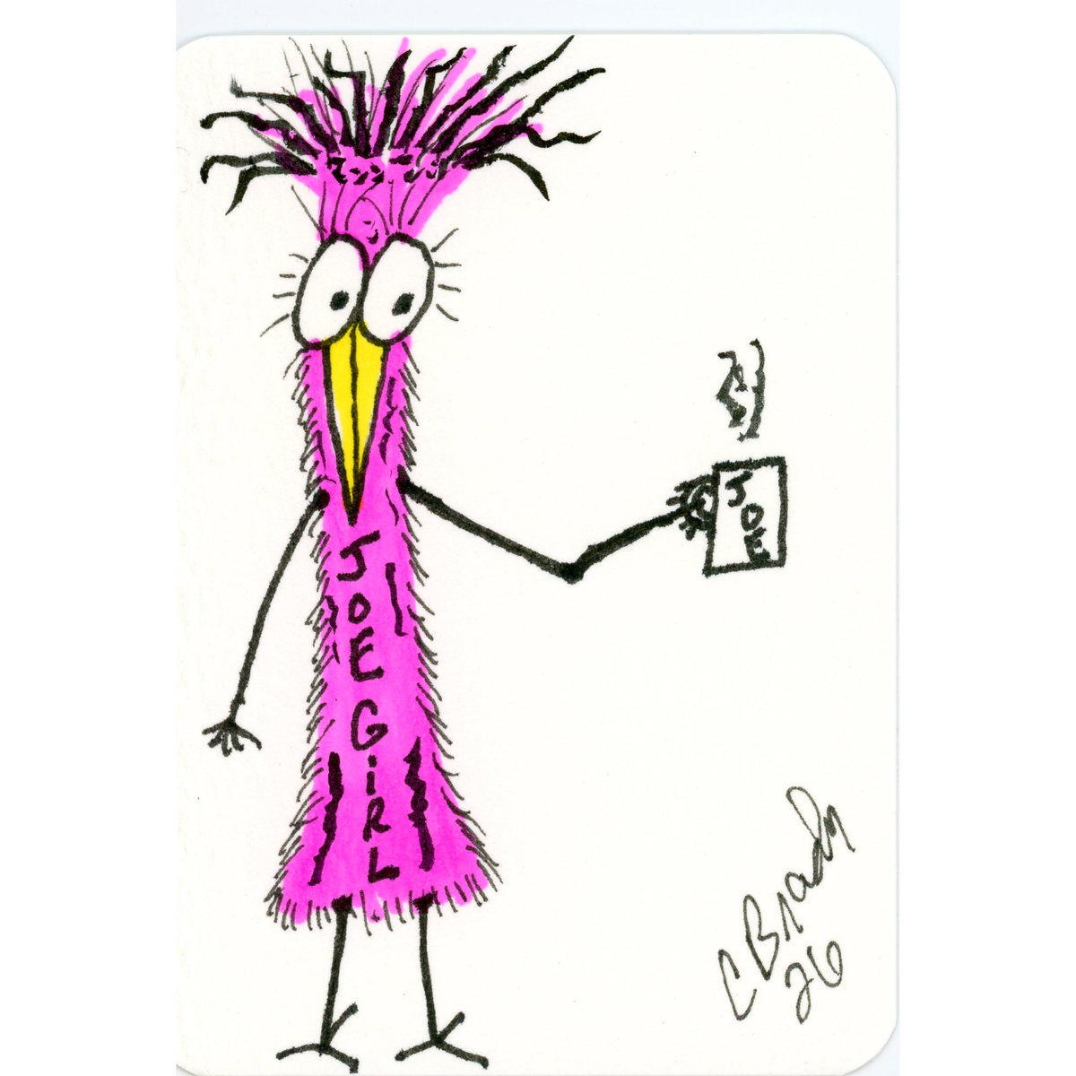 Tiny Perch Original - TPS-221 - Joe Girl - 1 of 1 Original Art