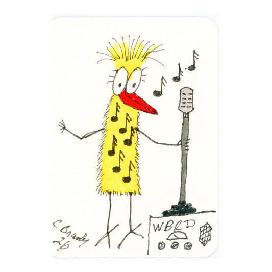 Tiny Perch Original -TPS-225 Radio Ray - 1 of 1 Original Art