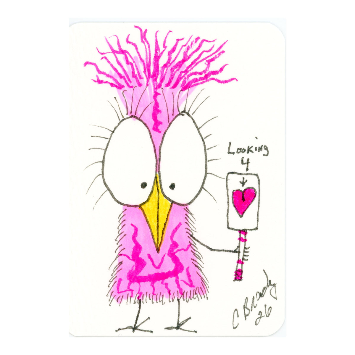 Tiny Perch Original -TPS-226 - Looking 4 Love- 1 of 1 Original Art