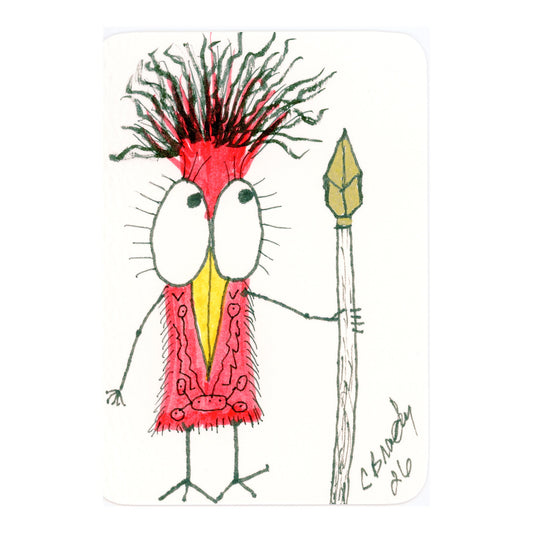 Tiny Perch Original -TPS-243 Ruby Warrior - 1 of 1 Original Art