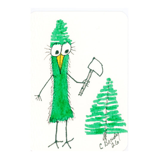 Tiny Perch Original -TPS-244 Tree Bird - 1 of 1 Original Art