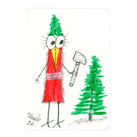Tiny Perch Original -TPS-245 Lumberjack Jack - 1 of 1 Original Art