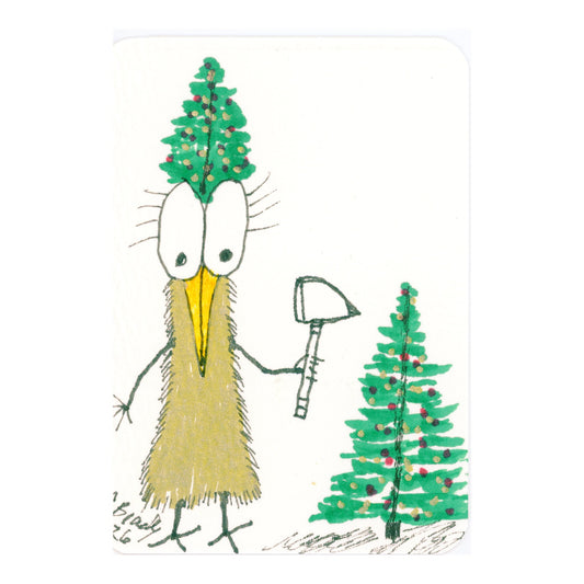 Tiny Perch Original -TPS-246 Christmas Topper - 1 of 1 Original Art