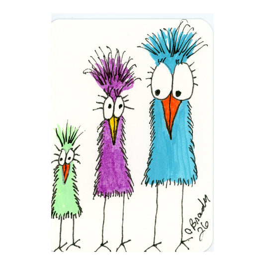 Tiny Perch Original -TPS-256 Three Generations- 1 of 1 Original Art