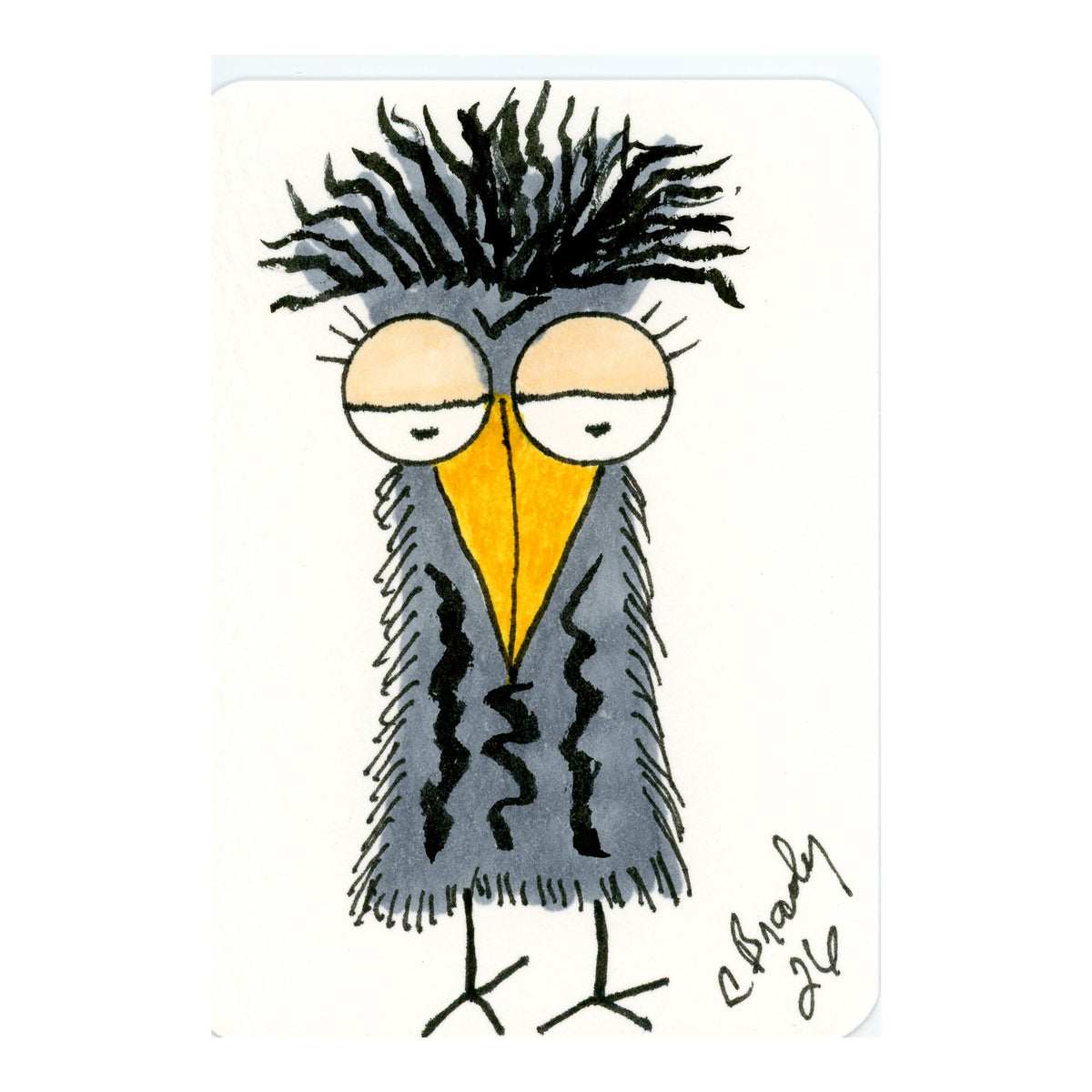 Tiny Perch Original -TPS-257 Monday Marvin- 1 of 1 Original Art
