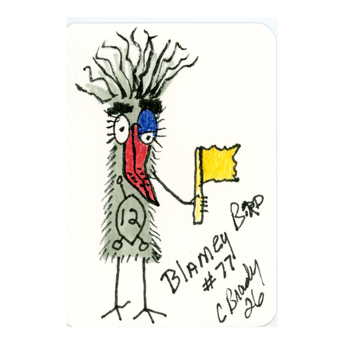 Tiny Perch Original -TPS-259 Blaney Bird #77- 1 of 1 Original Art