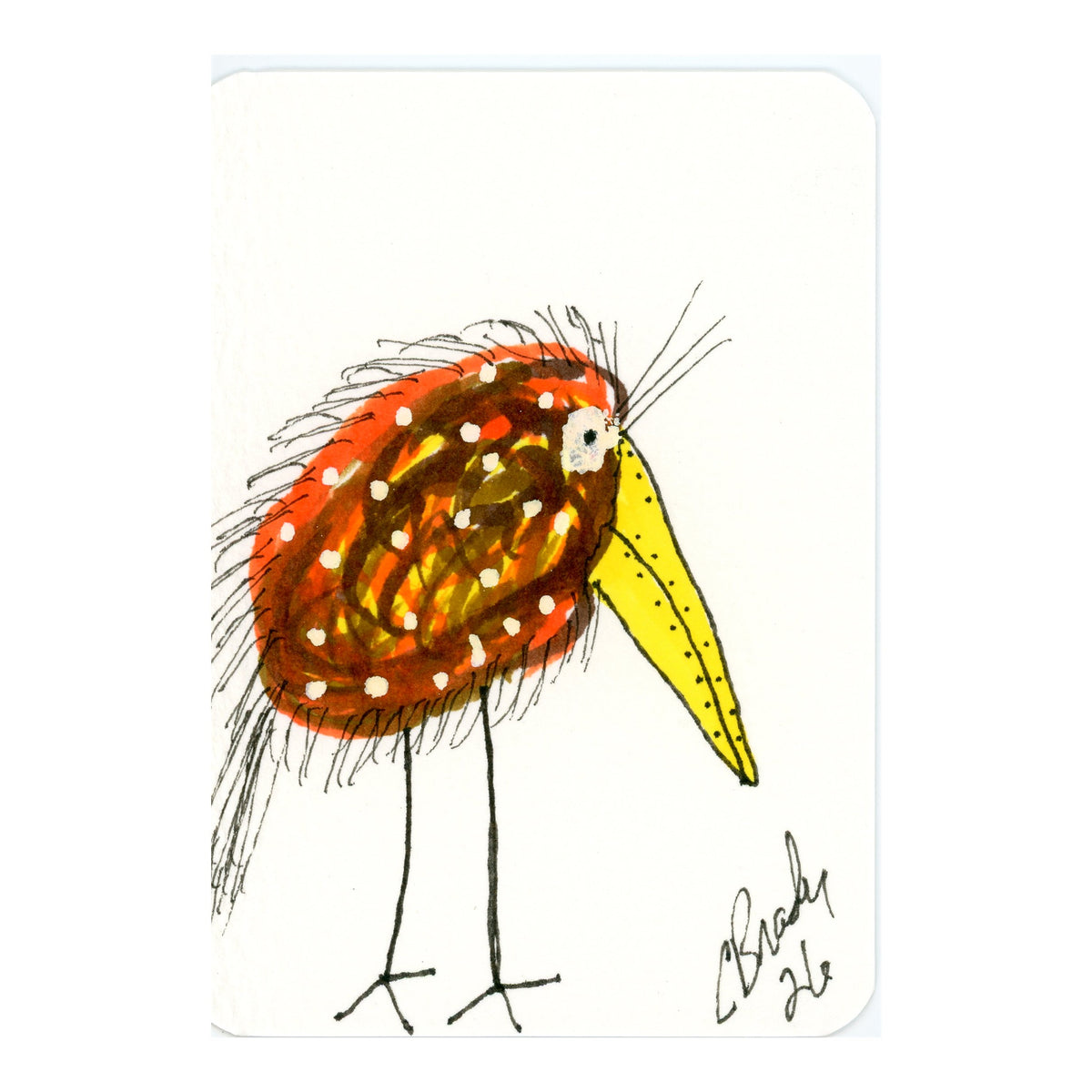 Tiny Perch Original -TPS-268 Toasted Marsh Bird- 1 of 1 Original Art