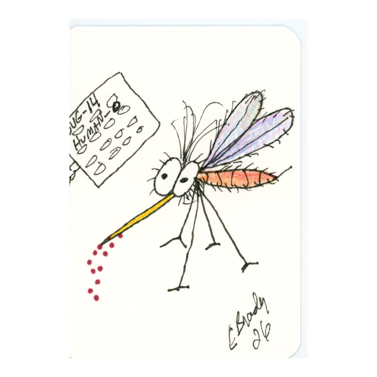 Tiny Perch Original TPS-M13 – Deadline Debbie – 1-of-1 Original Art